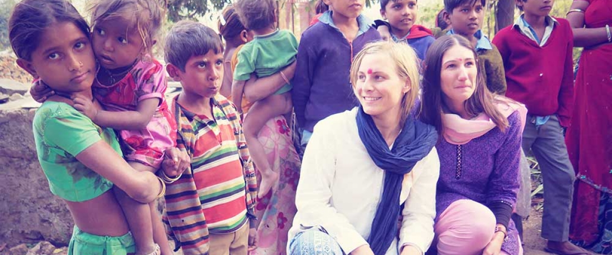 Student naturopaths in volunteering in India