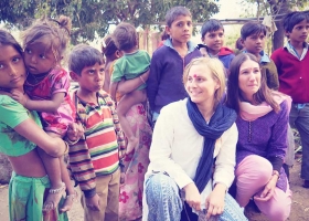 Student naturopaths in volunteering in India